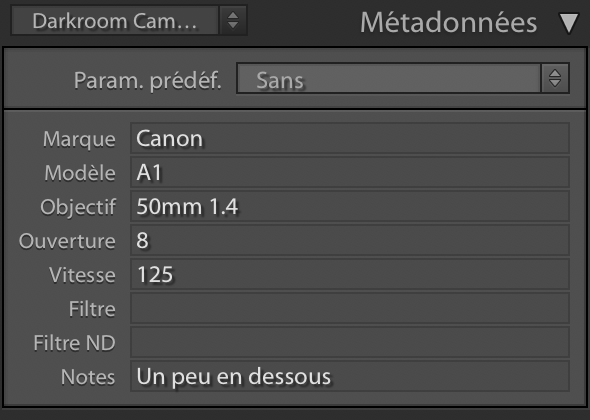 Hostophoto - Darkroom Notebook Lightroom plugin