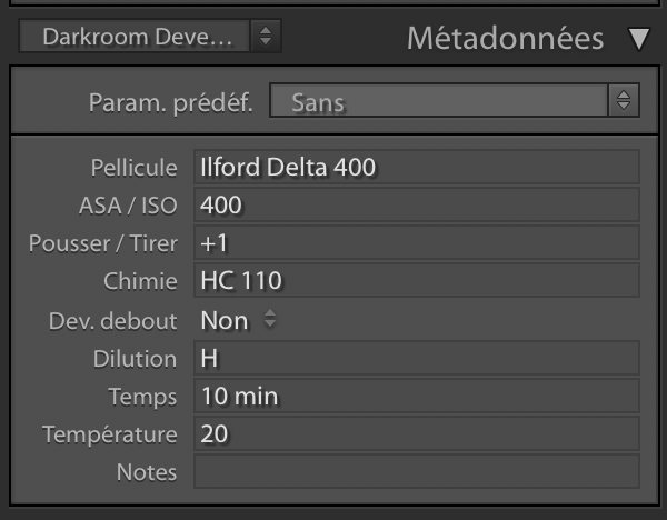 Hostophoto - Darkroom Notebook Lightroom plugin